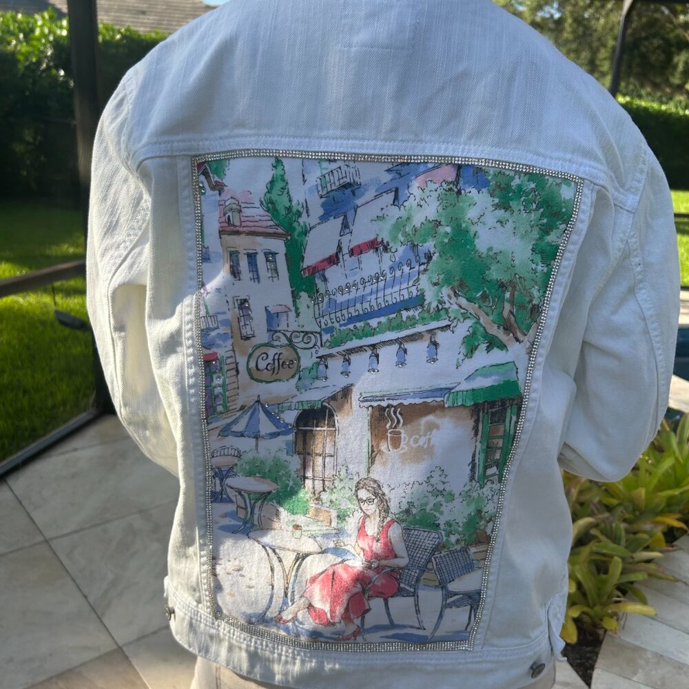 Paris inspired Vintage Denim Jacket